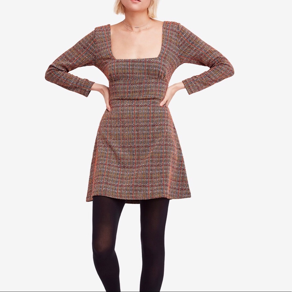 Free People Plaid Uptown Dress - Picture 2 of 4